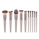 10pcs Champagne Makeup Brushes Set  Foundation Powder Blush Eyeshadow - Image 3