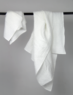 Set of linen waffle robes with towels - Image 21