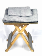 Light Grey linen waffle towel - Image 4