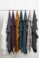 Light Grey linen waffle towel - Image 18