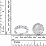 White Moissanite 5-Stone Ring Sterling Silver - Image 5