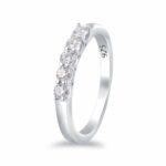 White Moissanite 5-Stone Ring Sterling Silver