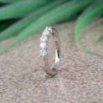 White Moissanite 5-Stone Ring Sterling Silver - Image 6
