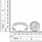 White Moissanite 5-Stone Ring Sterling Silver - Image 5