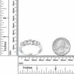 White Moissanite 5-Stone Ring Sterling Silver - Image 5