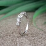 White Moissanite 5-Stone Ring Sterling Silver - Image 6