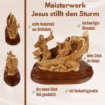 Handgeschnitzte Bootsszene „Jesus stillt den Sturm“ – Exklusive - Image 4