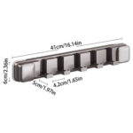 Foldable 5 Hooks Suction Cup Hook Traceless Space Saving Hats Clothes - Image 5