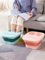 Foldable Footbath Massage Bucket Soaking Bucket Folding Basin Spa Foot