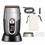 Powerful Electric Shaver for Men with Digital Display Base