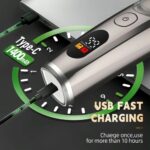 Vacuum Beard Trimmer for Men Adjustable Length with 2 Comb (1-20mm) - Image 5