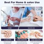 45000RPM Nail Drill Machine Kit Rechargeable Nail Sander Machine With - Image 5