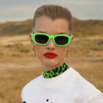 Vintage Small Rectangle Sunglasses - Image 4