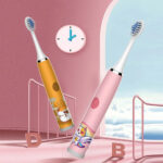 Kids Sonic Electric Toothbrush Colorful Cartoon For Kids Ultrasonic - Image 4