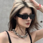 New Vintage Rectangle Sunglasses - Image 3