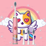 Kids Sonic Electric Toothbrush Colorful Cartoon For Kids Ultrasonic - Image 3