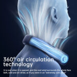 10000mAh Portable Neck Fan Mini Bladeless Silent Neckband Fan USB - Image 2