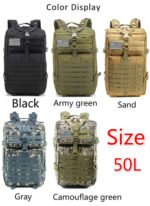 30L/50L 1000D Nylon Waterproof Backpack Outdoor Military Rucksacks - Image 2