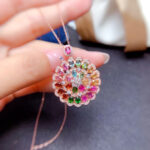 LuxeJewels™ – CandyBloom Tourmaline Pendant Necklace - Image 3