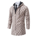 Men's Mid-length Sweater Fashion Casual Hooded Coat - Image 4