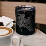 Bakersfield - California Map Insulated Cup in Matte Black - Image 4