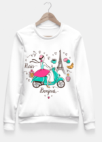 Bonjour, Paris Fitted Waist Sweater - Image 2