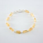Citrine Rectangular Silver Link Bracelet - Image 3