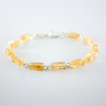 Citrine Rectangular Silver Link Bracelet - Image 2