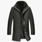 Real Leather Men's Winter Jacket – Thickened & Fleece-Lined Elegance - Image 5