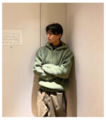 Men's Slouchy Fluffy Hoodie Jacket – Soft Thickened Winterwear - Image 9