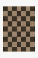 Checkerboard Soft Black Re-Jute Rug - Image 4