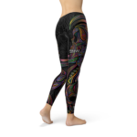 Womens Sugar Skull Leggings - Image 4