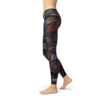 Womens Sugar Skull Leggings - Image 5