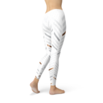 Womens White Stripes Leggings - Image 4