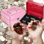 Small Metal Money Bank with Lock Coin Cash Safe Box Piggy Bank - Image 4