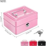 Small Metal Money Bank with Lock Coin Cash Safe Box Piggy Bank - Image 6