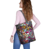 Splash Shoulder Bag In Canvas Sunny Line Bertoni - Image 3