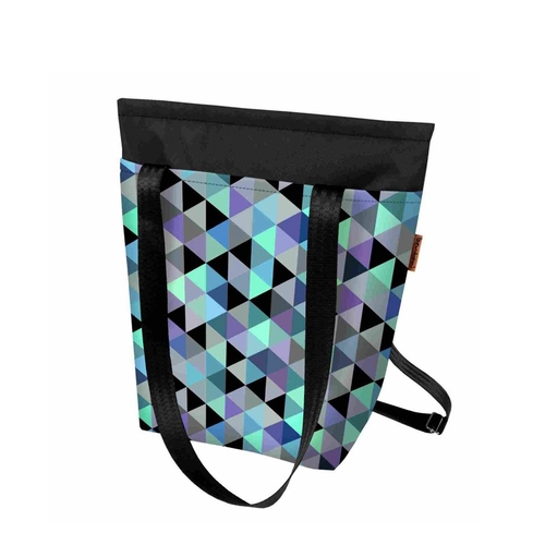 Colombina Blue Bag/Backpack In Canvas 2in1 Bertoni