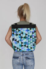 Colombina Blue Bag/Backpack In Canvas 2in1 Bertoni - Image 4