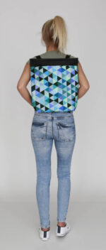 Colombina Blue Bag/Backpack In Canvas 2in1 Bertoni - Image 5