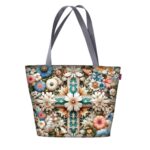 Margaret Shoulder Bag In Canvas Holiday Line Bertoni