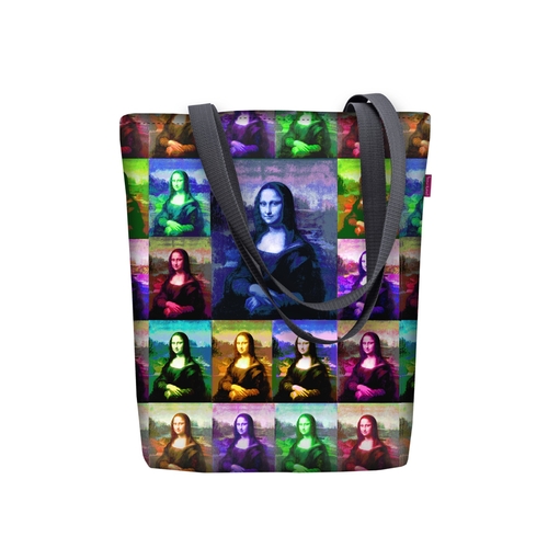 Modern Lisa Shoulder Bag In Canvas Sunny Line Bertoni