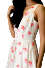 Women's Formal Floral Midi Dress - Image 2