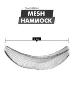 7ft Nylon Hammock - Portable and Easy to Set Up - Holds up to 220LBs - Image 2