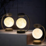 Creativity Magnetic Levitation Moon Lamp LED Rotating Dangling Lamp - Image 3