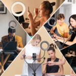 6" 4 in 1 Desktop Clip Light Set Selfie Ring Light - Image 2