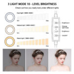 6" 4 in 1 Desktop Clip Light Set Selfie Ring Light - Image 3