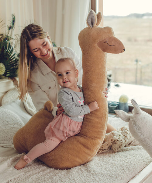Giant Plush Toy Alpaca, rust