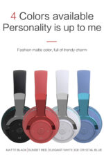 Colorful LED Lights Bluetooth Headphone Bass Wireless Earphones - Image 2