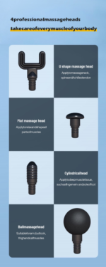 Portable Deep Tissue Massager Electric Brushless Motor Massage Gun - Image 4